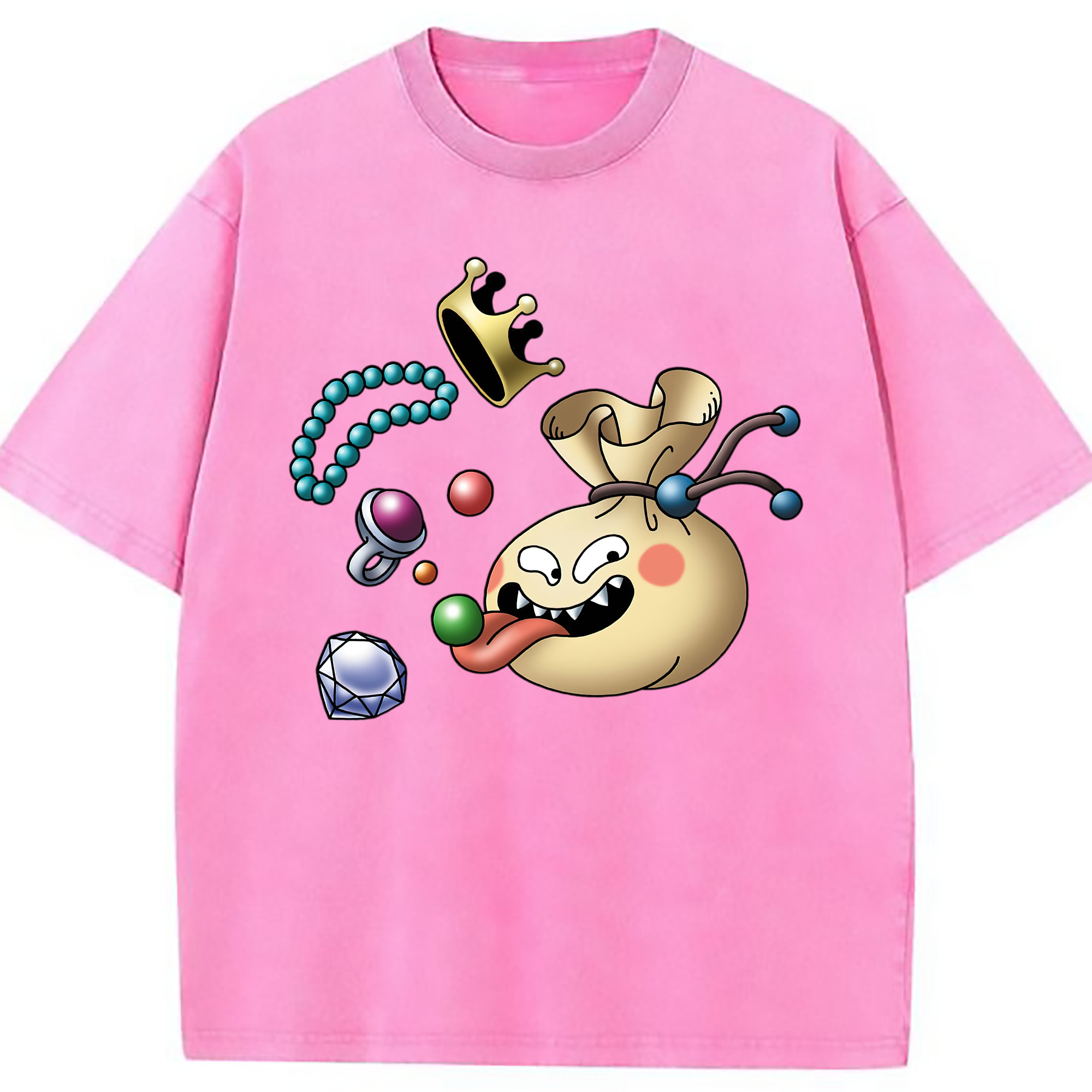 （画像用） ドラゴンクエスト Doragon Kuesuto Dragon Quest 綿100% ヴィンテージ風 半袖Tシャツ（フロントプリント）